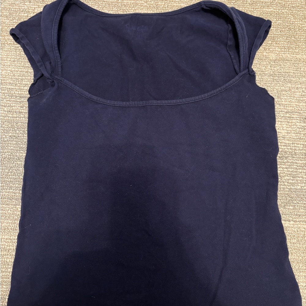 Navy Blue John Galt top
